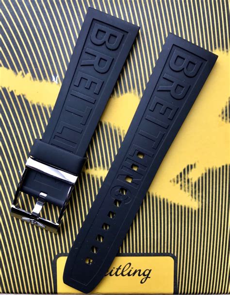 breitling on rubber|breitling rubber strap 24mm.